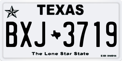 TX license plate BXJ3719