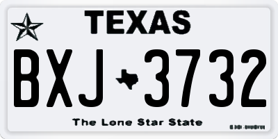 TX license plate BXJ3732