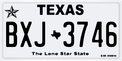 TX license plate BXJ3746