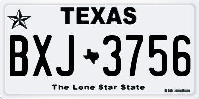 TX license plate BXJ3756