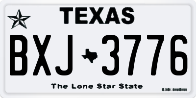TX license plate BXJ3776