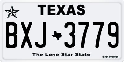 TX license plate BXJ3779