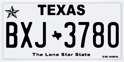 TX license plate BXJ3780