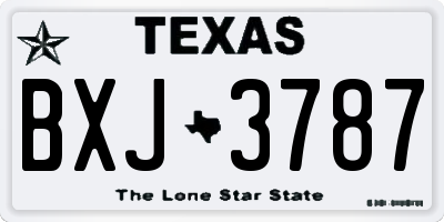 TX license plate BXJ3787