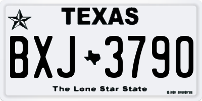 TX license plate BXJ3790
