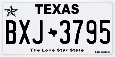 TX license plate BXJ3795