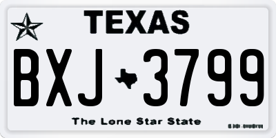 TX license plate BXJ3799