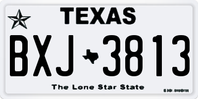 TX license plate BXJ3813