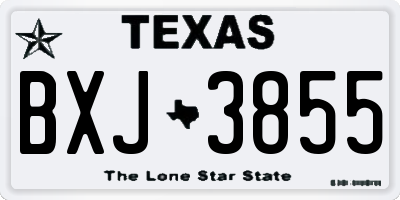 TX license plate BXJ3855