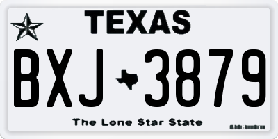 TX license plate BXJ3879