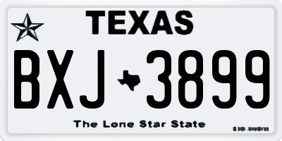 TX license plate BXJ3899