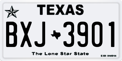 TX license plate BXJ3901