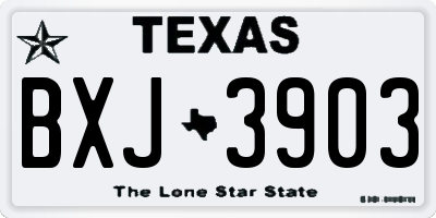 TX license plate BXJ3903