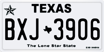 TX license plate BXJ3906