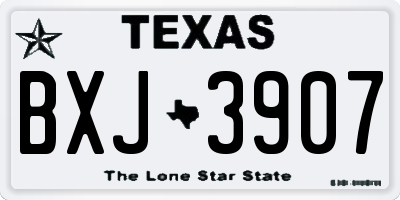 TX license plate BXJ3907