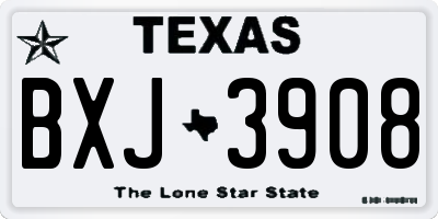 TX license plate BXJ3908