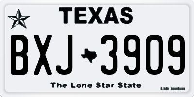 TX license plate BXJ3909