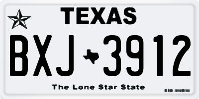 TX license plate BXJ3912