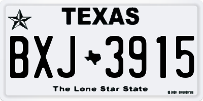 TX license plate BXJ3915