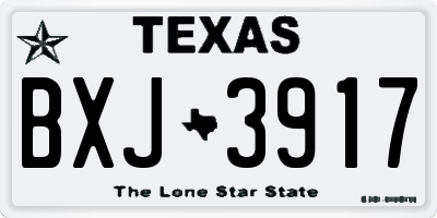 TX license plate BXJ3917