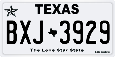 TX license plate BXJ3929