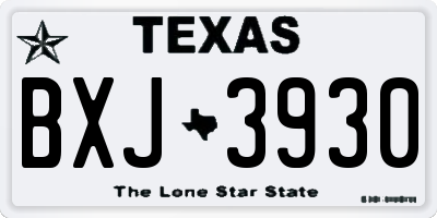 TX license plate BXJ3930