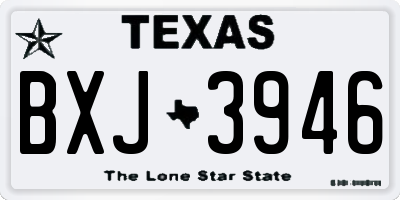 TX license plate BXJ3946