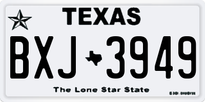 TX license plate BXJ3949