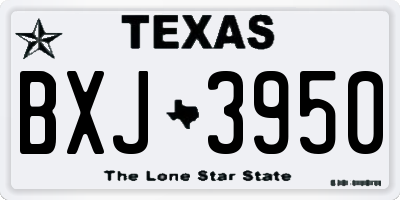 TX license plate BXJ3950