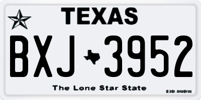 TX license plate BXJ3952