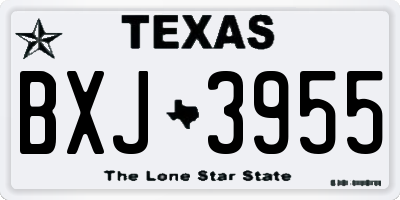 TX license plate BXJ3955