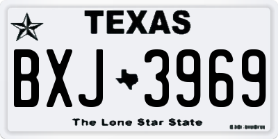 TX license plate BXJ3969