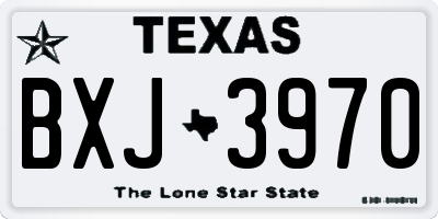 TX license plate BXJ3970
