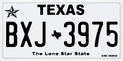 TX license plate BXJ3975