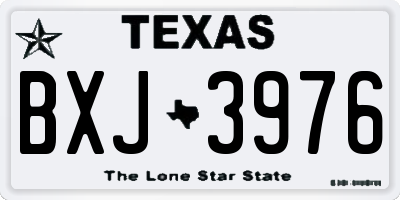 TX license plate BXJ3976