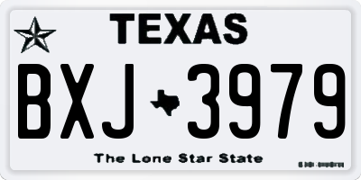 TX license plate BXJ3979