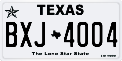 TX license plate BXJ4004