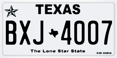 TX license plate BXJ4007