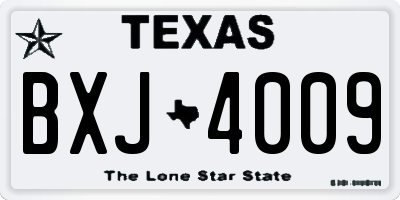 TX license plate BXJ4009