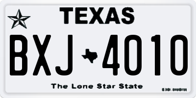 TX license plate BXJ4010