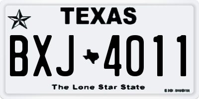 TX license plate BXJ4011