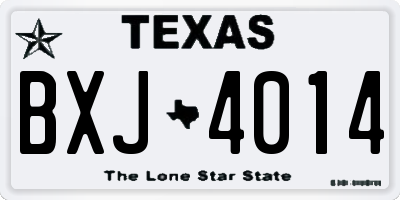 TX license plate BXJ4014