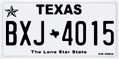 TX license plate BXJ4015