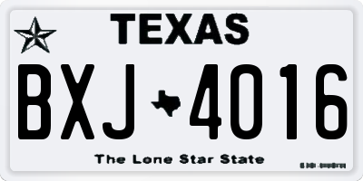 TX license plate BXJ4016