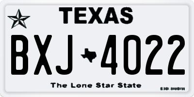 TX license plate BXJ4022