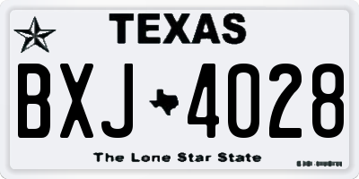 TX license plate BXJ4028