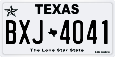 TX license plate BXJ4041