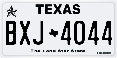 TX license plate BXJ4044