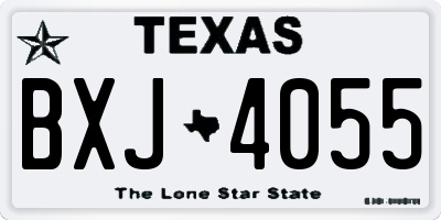 TX license plate BXJ4055