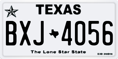 TX license plate BXJ4056